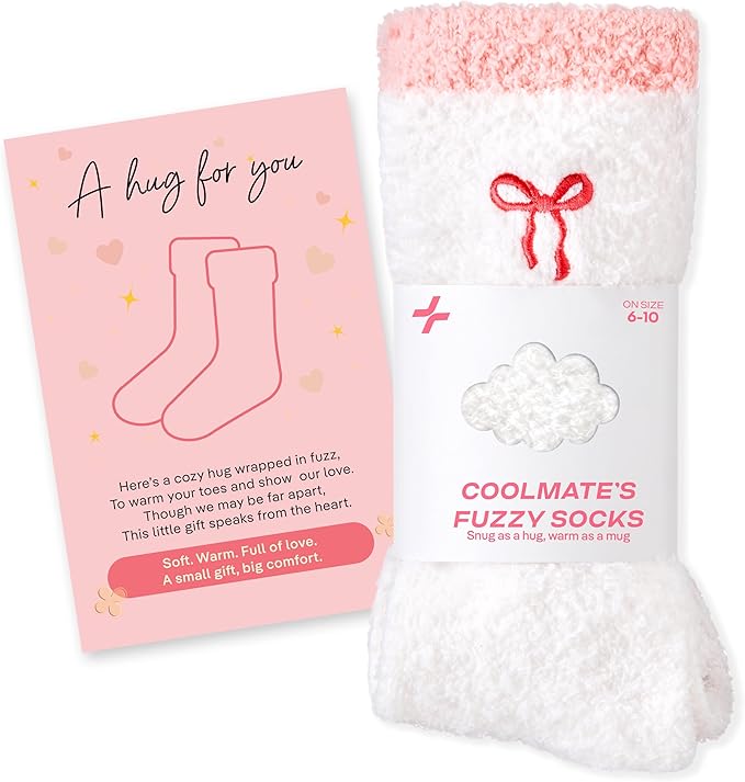 CoolMate GLOBAL Fuzzy Socks for Women Gift Box, Cozy, Soft, Comfy & Cloud-Like Socks, Plush, Durable for Spa, Home