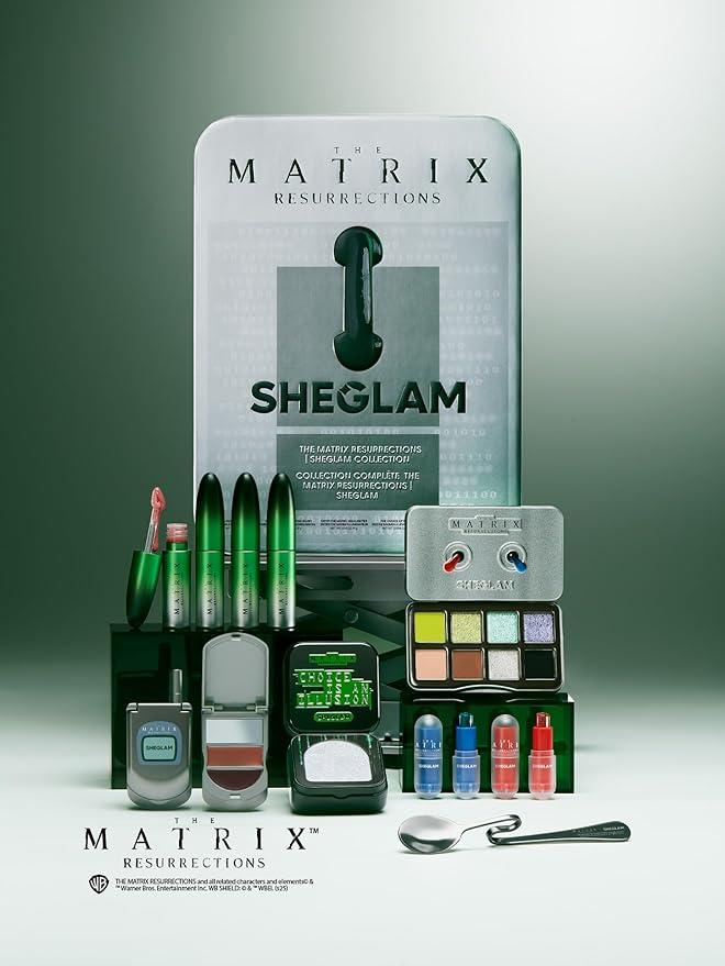 SHEGLAM The Matrix Collection Set All in One Makeup Kit Includes Eyeshadow PaletteLip Balm Highlighter Lip Gloss Blush Make Up Gift Set for Women
