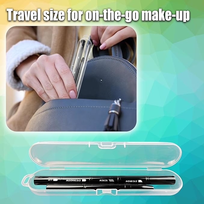 4-in-1 Makeup Brush Set - Detachable Eyeshadow, Eyebrow & Lip Brushes with Cap - Travel-Friendly