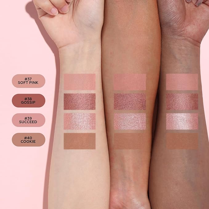 FOCALLURE 4PCS Cream Eyeshadow Stick Sets,Highlighter Eye Shadow Pencil with Crease-proof Formula,Long Lasting Waterproof Eyes Makeup,Sherbet Kiss