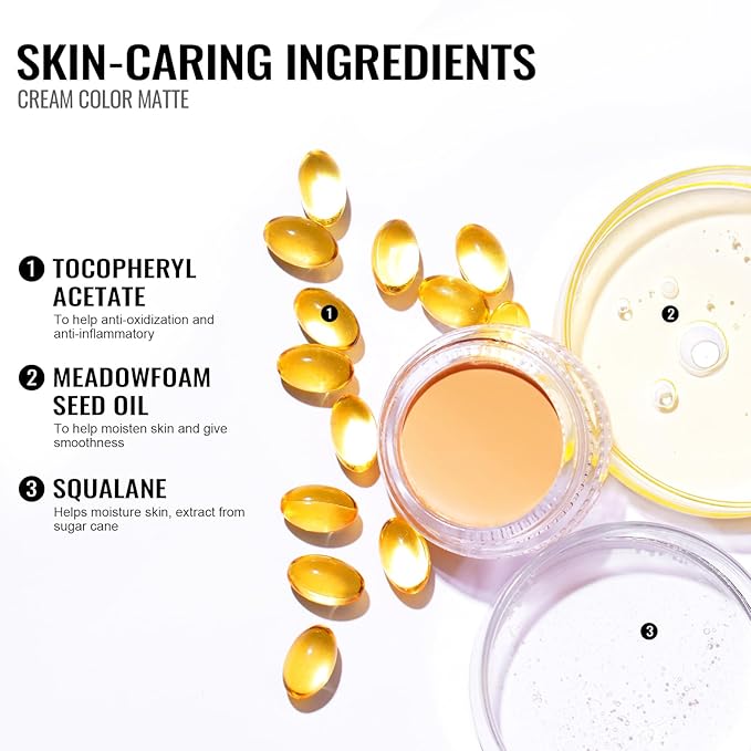 Oulac Matte Eyeshadow 3-in-1 Eyeshadow Eye Primer&Eyeliner Highly Pigmented Waterproof Smudge-proof Long Lasting Wear Smooth&Blendable Formula for Natural Look,Vegan & Cruelty-Free,CM06