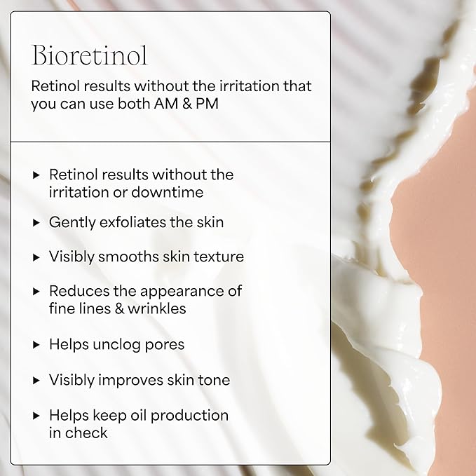 WILDLING Moonbounce 2% Bioretinol Plumping Moisturizer I Rock Samphire, Irish Sea Moss, Marshmallow Root, Moonstone I Hydrates, Boosts Elasticity, Firms I 99.5% Natural, Vegan, Cruelty Free (1.7fl oz)