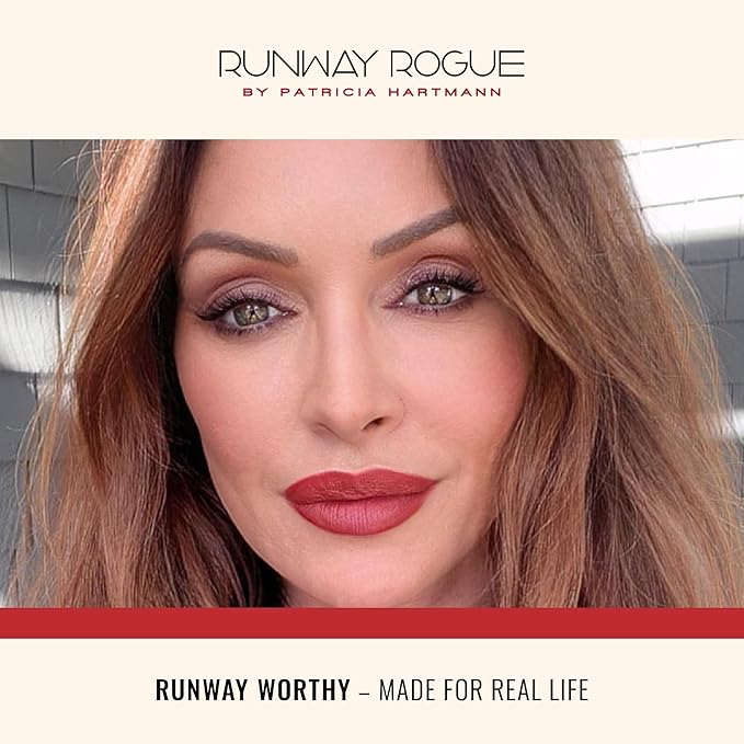 Runway Rogue 90s Vibe Lipstick, Moisturizing Matte Nude/Light-Rose Lipstick, ‘Booked Out’