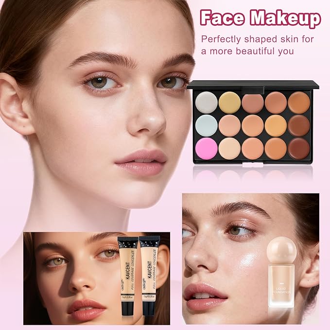 Makeup Kit for Women Teens full Kit Makeup set for Teens Teenagers 14-16 Eyeshadow Foundation Makeup Gift set for Women Makeup Kits for Teen Girls