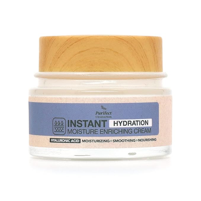 Purifect Instant Hydration Moisture Enriching Cream with Hyaluronic Acid, Anti-Aging Hyaluronic Acid Face Cream, Gently Hydrates and Plumps Skin, Youthful and Smooth Complexion 50ml