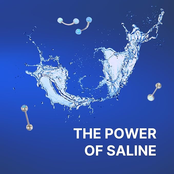 BodyJ4You Piercing Aftercare Spray - Saline Solution Natural Keloid Bump Removal - Ear Piercing Cleaner Nose Septum Belly Button Cartilage - Sea Salt Aloe Vera Rosemary - Fine Mist 3 x 2 Fl Oz