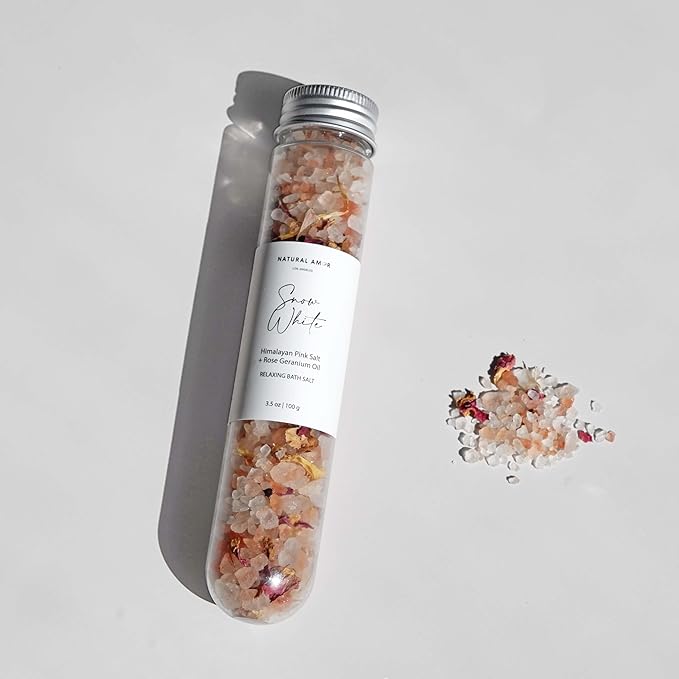 Natural Bath Salt Gift Set – 4-Pack Relaxing Soaks with Himalayan Pink Salt, Sea Salt, Essential Oils, Jojoba Oil & Dried Flowers – Spa Gift for Women & Self Care