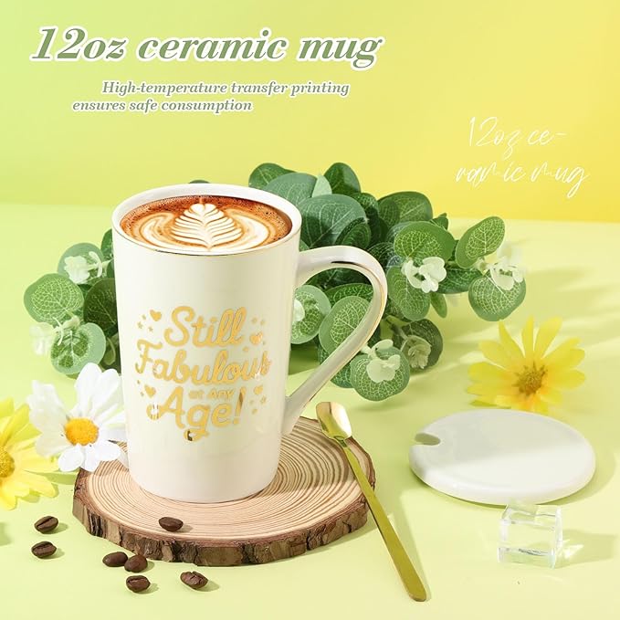 Birthday Gifts for Women, Daisy Birthday Gifts Box for Women Self Care Gift Happy Birthday Gift Baskets for Her ,Wife,Mom,Grandma,Girlfriend ,Best Friend,Sister,Thoughtful Christmas Gifts Box Set with Coffee Mug,Blanket