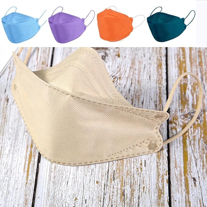 50 PCS KF94 Masks 4-Ply Breathable 3D Fàce Mẵsk for Adult,Pink Color