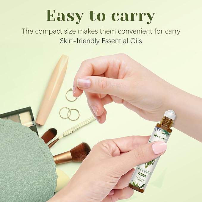 Citronella Essential Oil Roll On, Citronella Oil for Skin, Relaxation Gift for Women and Men