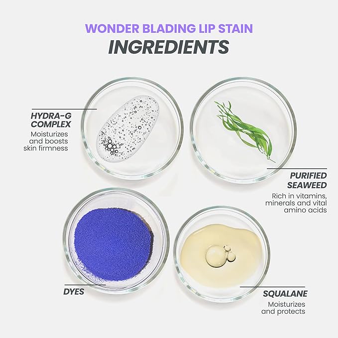 Wonderskin Wonder Blading All Day Lip Stain Peel Off Masque and Reveal Kit - Long Lasting, Waterproof Pink Lip Tint, Transfer Proof Natural Makeup Stain Kit (First Kiss)