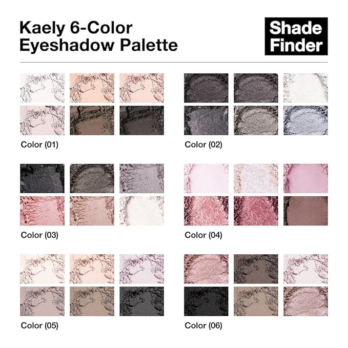 Kaely 6 Color Mini Nude Eyeshadow Palette Makeup, Highly Pigmented Eye Shadow Palette Waterproof, Natural Glitter Shimmer Eye Shadow Palette, paleta de sombras de ojos, Vegan & Cruelty-free, 03