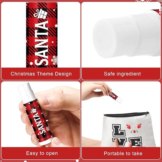 Sosation 40 Pcs Christmas Flavored Lip Balm Bulk Holiday Christmas Stocking Gift Set Celebrate Lip Balm Stick Beauty Lip Care