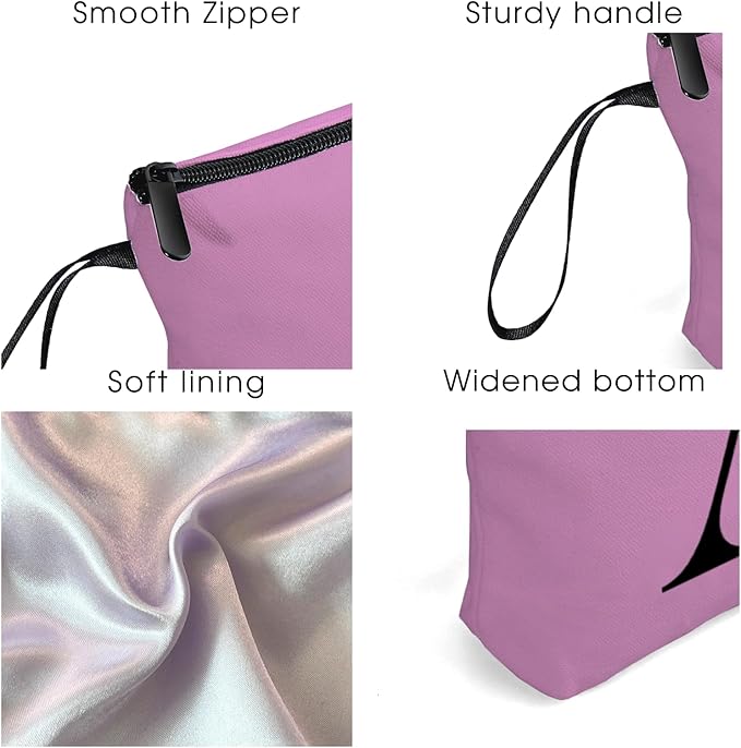 Women Birthday Maid of Honor Monogrammed Gifts for Bride Bridesmaid Sister Friend Her Teacher Makeup Cosmetic Bag with Mirror Mothers Day Christmas Graduation R