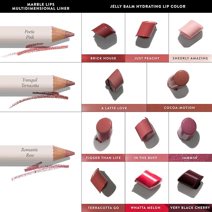 LAURA GELLER NEW YORK Jelly Balm Moisturizing Tinted Lip Balm - In the Buff - Hydrating Vitamin E - Semi-Shine Finish