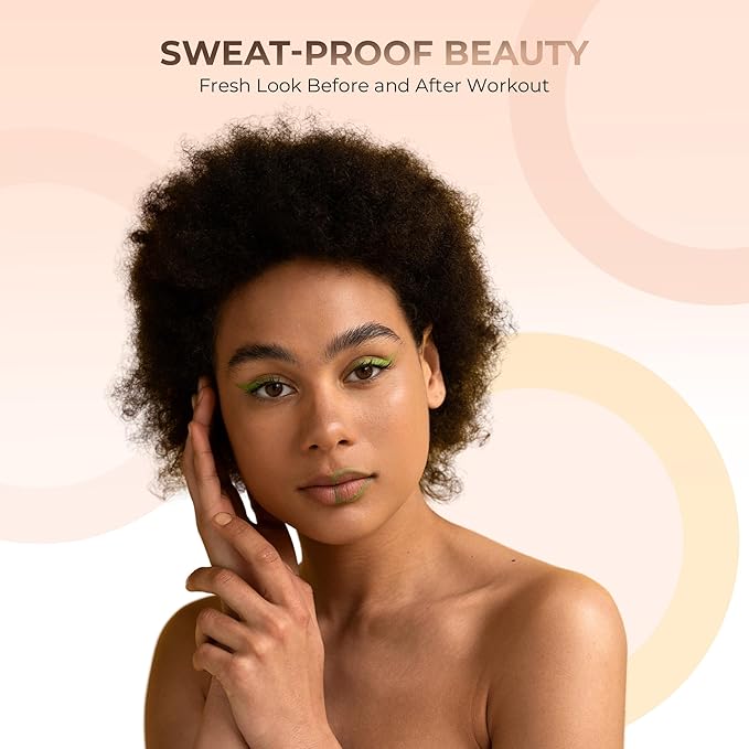 4pc Full Size Kit (Ebony Shade) Mineral Makeup Matte Translucent Loose Foundation + Kabuki Brush + Concealer + Finishing Setting Powder + Bare Face Full Coverage SPF 30 All Skin Types Waterproof