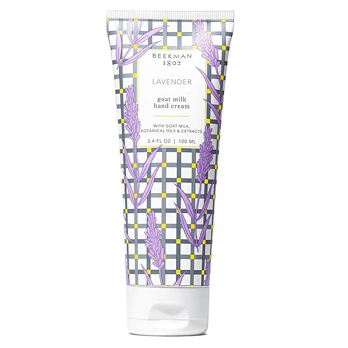 Beekman 1802 Pure Goat Milk Hand Cream, Lavender - Scented - 3.4 oz - Moisturizing Lotion for Dry Skin - Anti-Aging Hydration - Good for Sensitive Skin - Cruelty Free