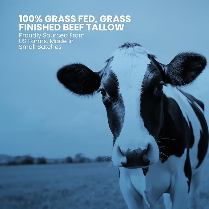 Eva Naturals Whipped Beef Tallow for Skin with Manuka Honey Moisturizer – Balm for Face – Moisturizing Cream for Soft, Smooth Skin - 2oz