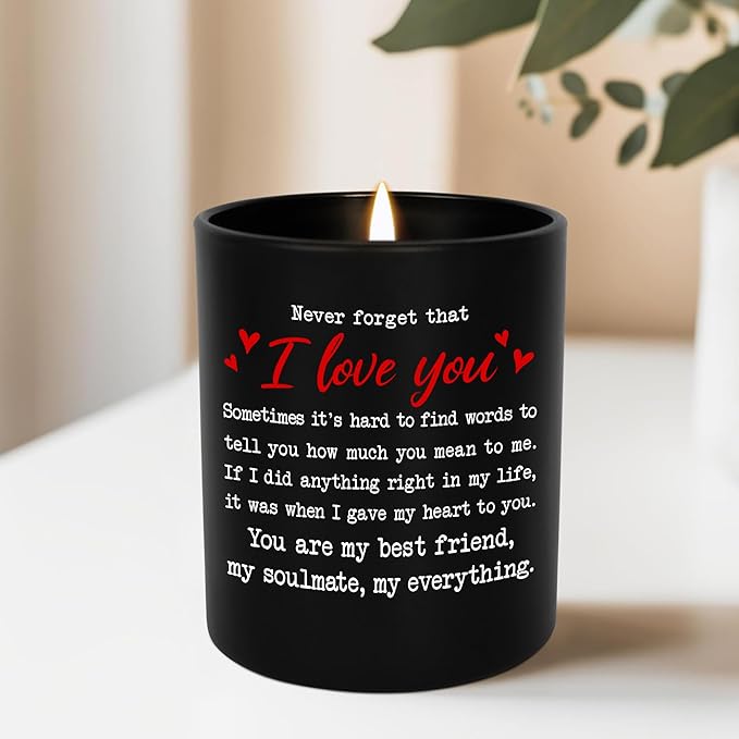 TEEZWONDER Christmas Anniversary Wedding Gifts for Couple - Long Lasting Vanilla Lavender Candle 10 oz - Romantic Gifts for Him Her, Wedding Gift for Women Men, Boyfriend Husband Birthday Gift Ideas