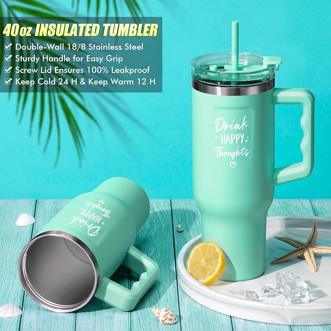 Birthday Gifts for Women Self Care Get Well Soon Gifts, Ocean Relaxing Spa Gifts Box Care Package Basket w/ Luxury Flannel Blanket 40 oz Tumbler, Christmas Gifts Set for Mom Her Wife Girlfriend Sister