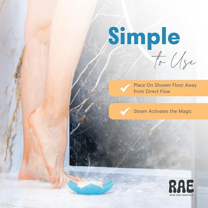 Relax Away Balance Shower Steamers 6 Pack - Aromatherapy Tablets - Essential Oils - Orange, Vanilla, Rose, Eucalyptus, Lavender, Mint - Spa-Like Shower Experience - Easy-Open Packaging