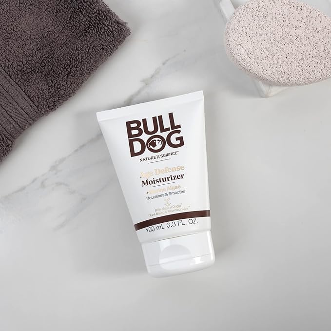 BULLDOG Mens Skincare and Grooming Face Moisturizer Age Defense, 3.3 Fluid Ounce
