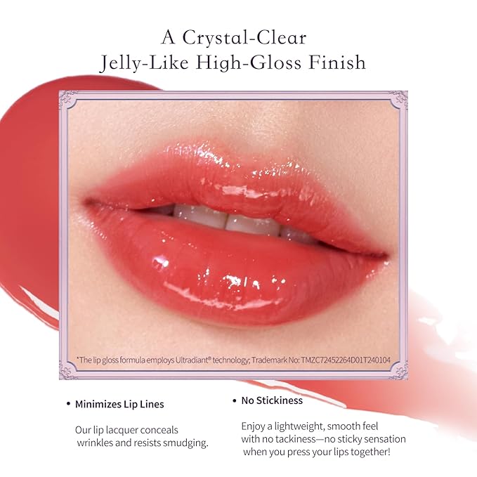 Flower Knows Midsummer Fairytales Coating Lip Lacquer,Glowy Non-Fading Lip Gloss,Hydrating Tinted Lip Oil for Girls&Women,Vegan & Cruelty Free,0.17Fl Oz(G06 Bluebell)