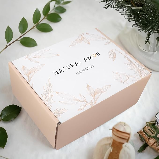 Natural Amor Spa Gift Set with Blanket 7 PCs– Handmade Bath & Body Self-Care Box – Includes Bath Bomb, Candle, Soap, Hand Cream – Perfect for Relaxation & Gifting
