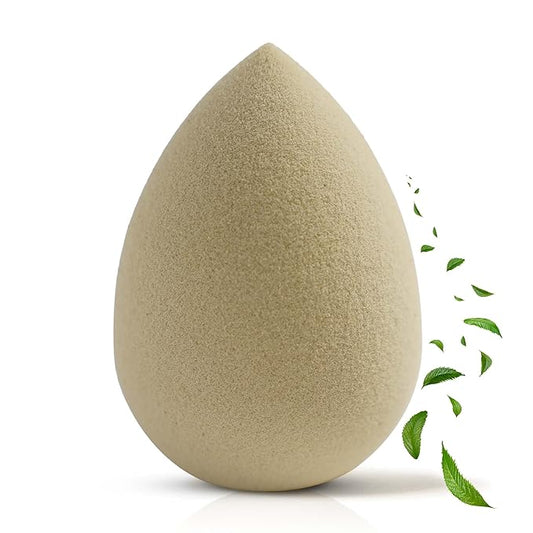 Green Tea Beauty Sponge - Plant-Based, Eco-Friendly, Cruelty-Free, Dye-Free & Latex-Free Blender, Biodegradable & Vegan Makeup Sponge, Makeup Blender, Perfect for Liquid & Powder (1 Count)