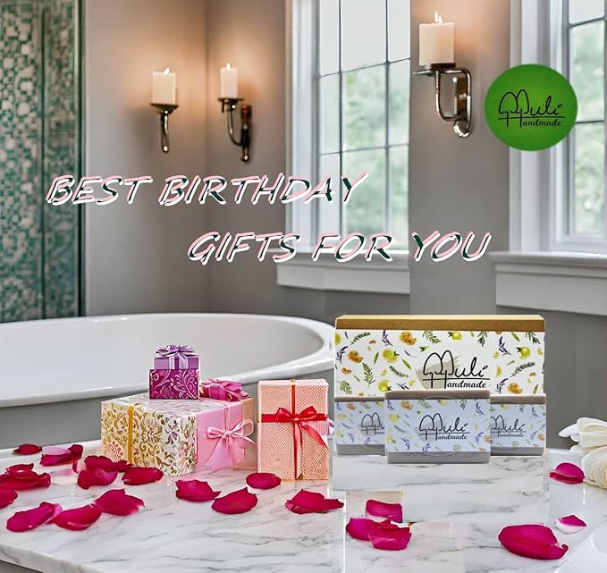 Natural Handemade Bar Soap for Men and Women with Essential oils, Scented Bar Soaps for Bath, Fragrance Regular Use Gift Set (Pack of 3) Dead Sea Mud