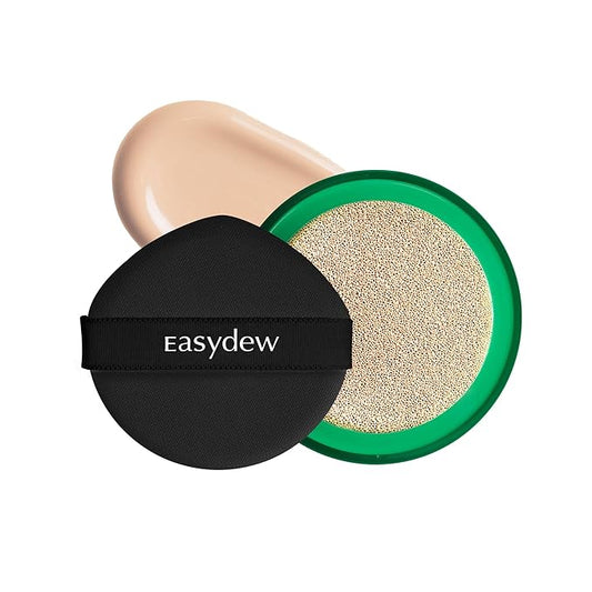 Easydew Mela B Toning Ampoule Cushion Refill - 3-in-1 Age-Defying Sun Shield Full Coverage Cushion Foundation with Niacinamide & Hyaluron-Vital C - Face Makeup Korean Skin Care 0.45 oz (#19 Sand)