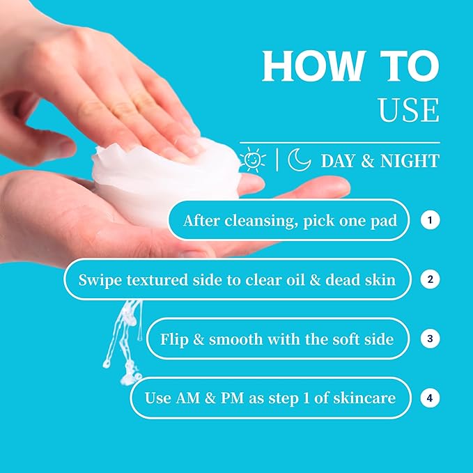 Re.SPN PHA Succinic Acid Calming Toner Pads – Daily Exfoliating, Hydrating and Soothing with CICA, Caffeine, Non-comedogenic, Vegan, Glass Skin, K-Beauty (70 Count)