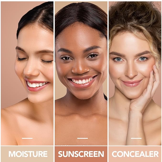 Match Cosmetics Foundation 4 in 1-Medium Spectrum,4 in 1 Cosmetics Foundation Liquid with SPF 50+, Concealer Cosmetic Lightweight Makeup, Longwearing & Waterproof for Makeup