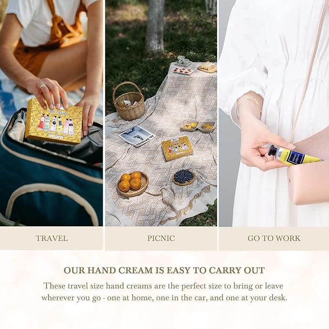 BODY & EARTH # LOVE Hand Cream Gift Set Hand Lotion Sets for Women Gift, Pack of 6 Advanced Repair Hand Cream for Dry Hands Non-greasy, Mothers Day Gifts for Mom, Women Birthday Gift for Her