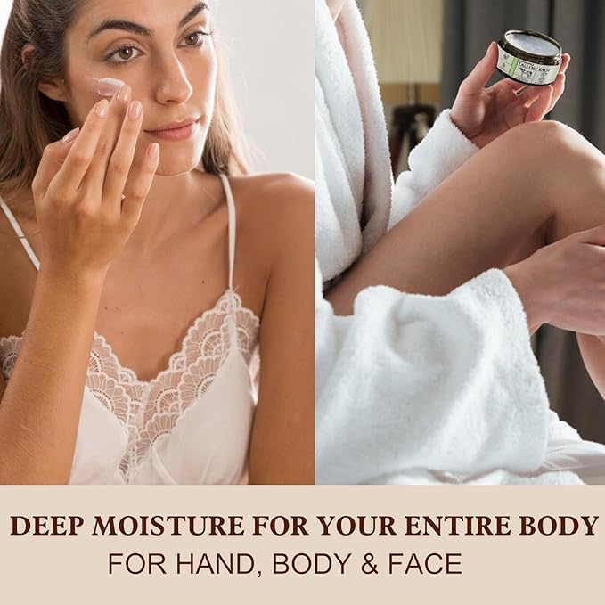 Beef Tallow for Skin 4.6 OZ Whipped Tallow Balm Natural Face and Body Butter with Raw Honey, Herbal Extracts, Grass-Fed Beef Tallow