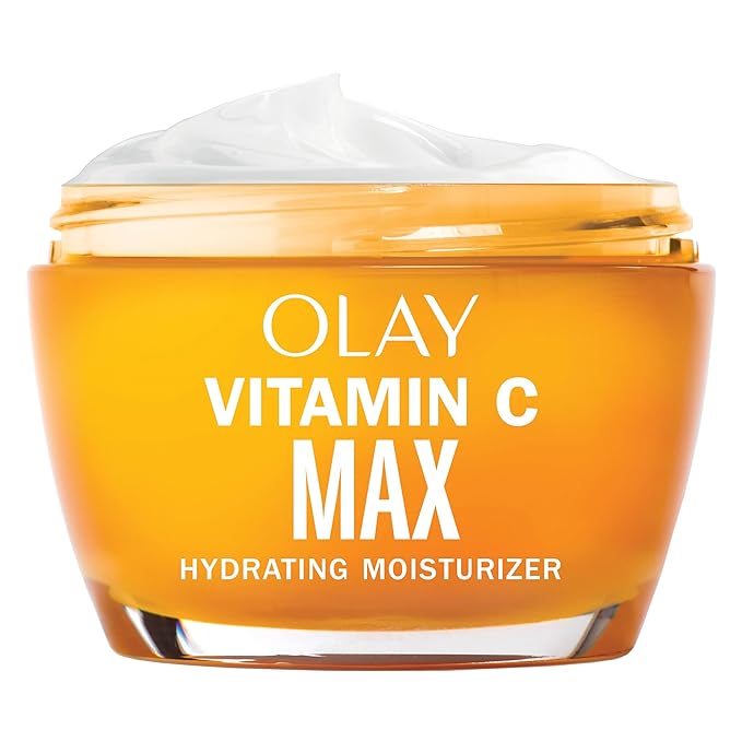 Olay Vitamin C MAX Face Moisturizer, Brightening Cream for Women, Hydrating, Evens Tone, Dark Spot & Hyperpigmentation Reduction, Glowing Skin Care - Niaciniamide, Peptides 1.7 Oz