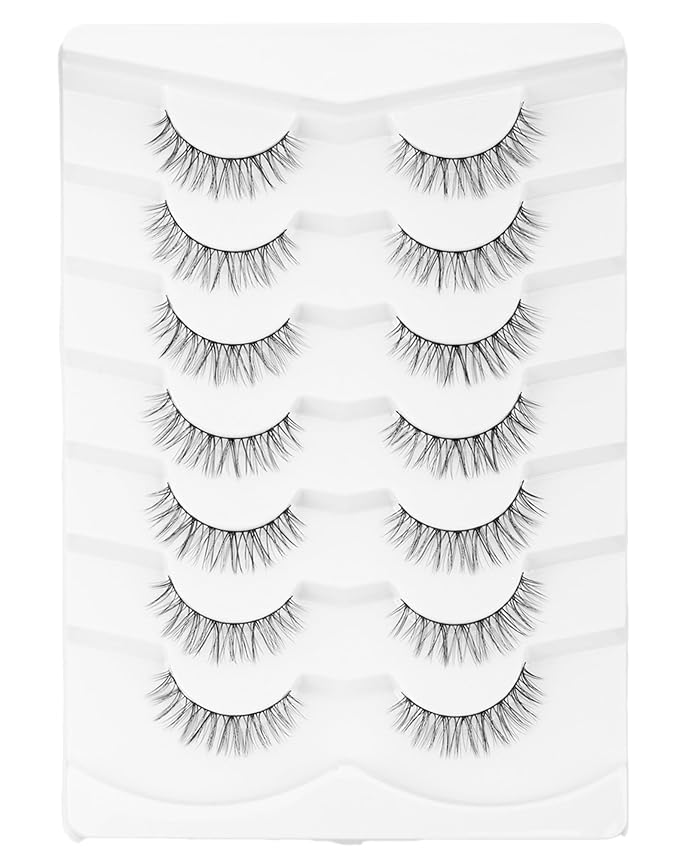 Onlyall Wispy Lashes Natural Flared False Eyelashes Fake Lashes DK13