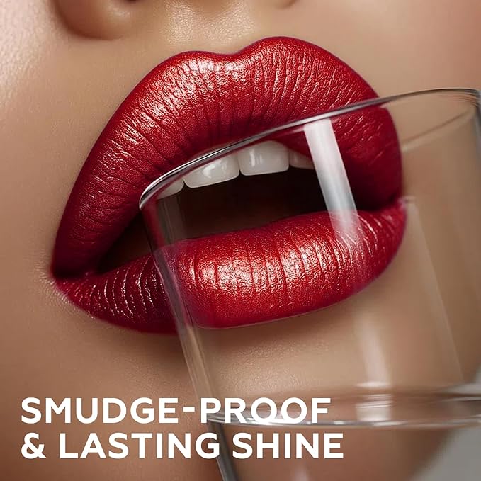 FOCALLURE Metallic Liquid Lipstick,Non Stick Cup Lip Gloss,High Impact Lip Color with Transfer-proof Wear,Long Lasting & Waterproof Lipstick Makeup for Women,YoungLust