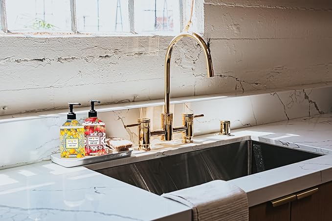 Soap Tiles Hand Soap | Home and Body Company | 21.5 fl oz Bottles | 4 Pack | Sweet Orange | Olive Thyme | Pomegranate | Meyer Lemon