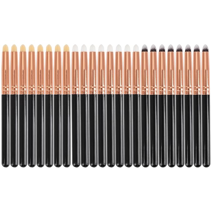 Professional Small Pencil Eyeshadow Brush 24Pcs for Eye Shadow Eyeliner Smudge Blending Precision Perfect Cut Crease Makeup Brushes Tool Set（Multicolor-EA01）