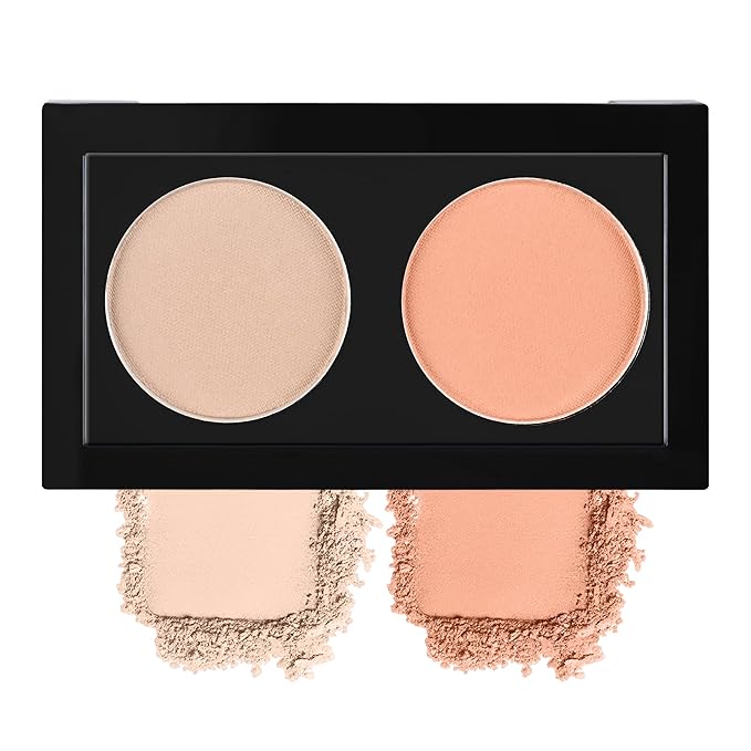 Duo Eye Shadow Powder，Nude Warm Matte Eyeshadow Makeup Palette，Neutral Shades Eyeshadow Palette for Woman Daily Eyes Looks，Highly Pigmented，Smooth, Blendable，sombras de ojos, Cruelty-Free 01