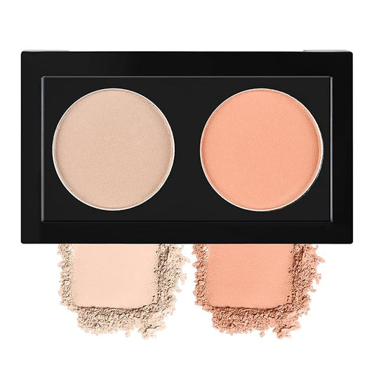 Duo Eye Shadow Powder，Nude Warm Matte Eyeshadow Makeup Palette，Neutral Shades Eyeshadow Palette for Woman Daily Eyes Looks，Highly Pigmented，Smooth, Blendable，sombras de ojos, Cruelty-Free 01
