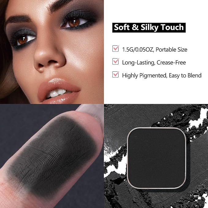 3-Color Eyeshadow Combo Pack – Matte & Shimmer Neutral Shades,Powder, Highly Pigmented, Long-Lasting, Refills Pans for Custom Magnetic Palette