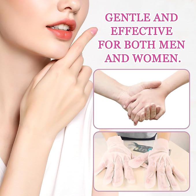 Hydrating Hand Masks, 6PCS Hand Mask Moisturizing Gloves for Men Women, Smooth Long Lasting Soft Exfoliating Hand Peeling Spa Mask Moisturizer Beauty Gift Set for Dry Cracked Rough Dull Hands（J)