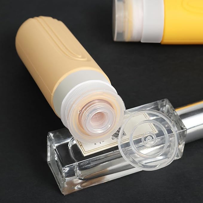 Travel Bottles for Toiletries, 5 Pack TSA Approved Travel Size Containers, 3oz Leak Proof Refillable Travel Accessories for Shampoo Conditioner, BPA Free Travel Bottles with Toiletry Bag