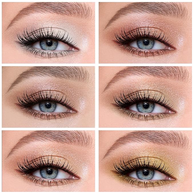 Boobeen 6PCS Cream Eyeshadow Stick Waterproof Pencil Crayon Eye Brightener Shimmer Pen Create Glitter Makeup, Easy to Use