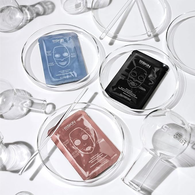 111SKIN Rose Gold Brightening Facial Treatment Mask | Fragrance Free | The Ultimate Pre-Event Mask | For Hydration & Radiance | Set of 5 (1.01 oz each)