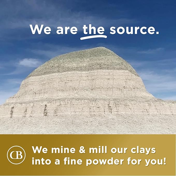 California Biology Calcium Bentonite Clay | Indian Healing Clay for Face & Body | Deep Pore Cleansing & Detox Face Mask | Skincare, Beauty, & Acne Treatment for Face | Natural Skin Care Mask | 6 Count