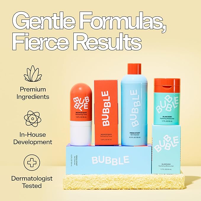 Bubble Skincare Soft Launch Cream Cleanser - Hydrating Facial Cleanser for Dry Skin - Foaming Face Wash Enriched with Avocado Oil to Soothe + Nourish Without Stripping Essential Moisture (50ml)