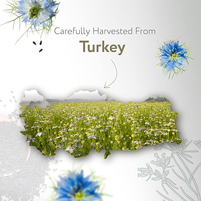 HBNO Organic Black Seed Oil - Huge 4oz (120ml) Glass Bottle Value Size - USDA Certified Organic Black Seed Oil, Cold Pressed for Face, Body, Lips, Shampoo & Conditioner